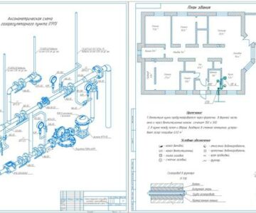 Чертеж Проектирование наружных и внутренней сетей газоснабжения