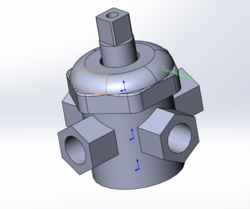 3D модель Кран четырехходовой