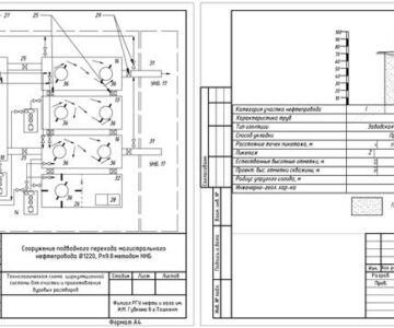 Чертеж Сооружение подводного перехода магистрального нефтепровода Dn1220, Pn9.8 методом ННБ