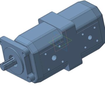 3D модель Насос шестеренный JihoStroi Q-51/34-B1D4