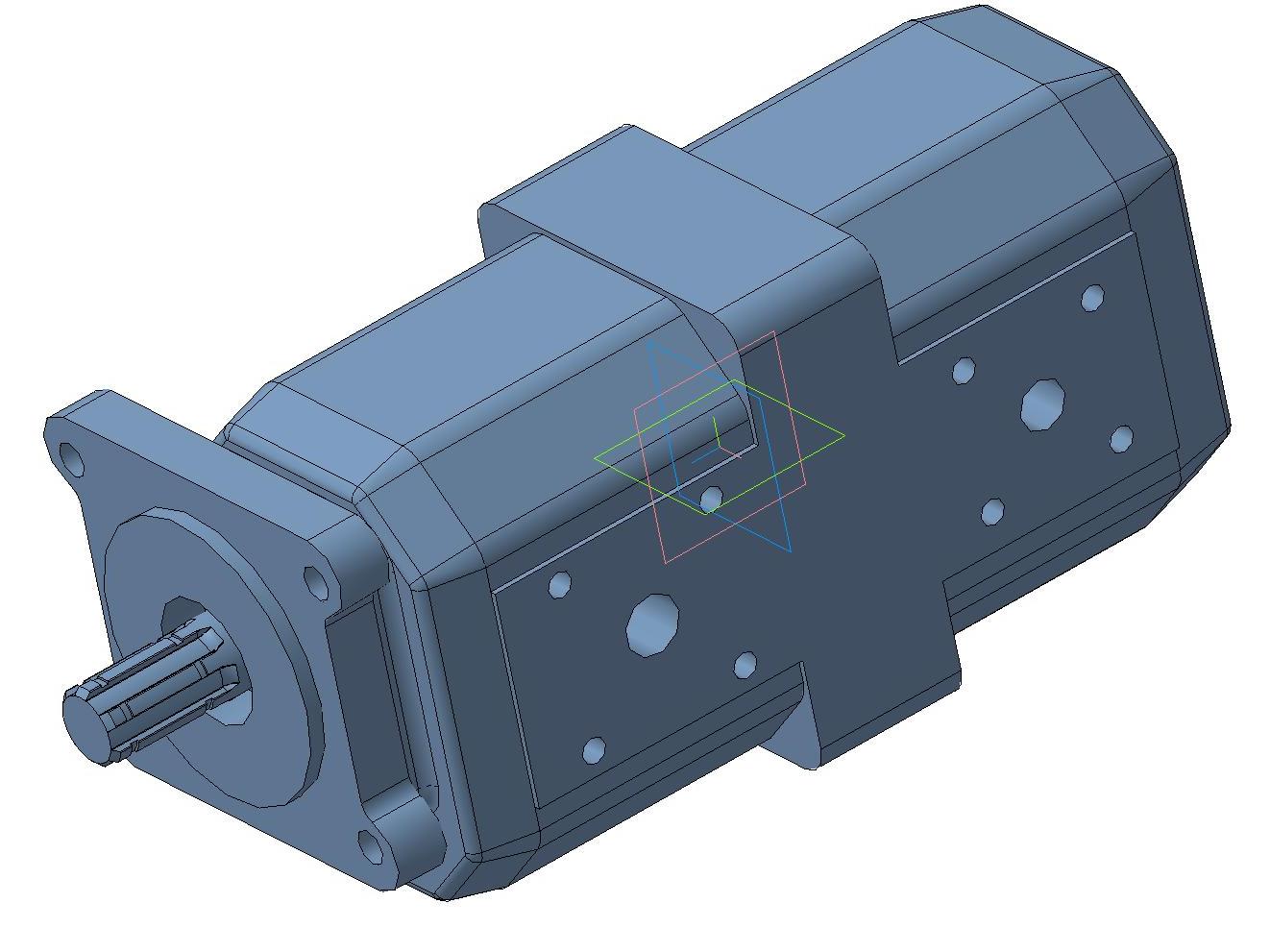 3D модель Насос шестеренный JihoStroi Q-51/34-B1D4