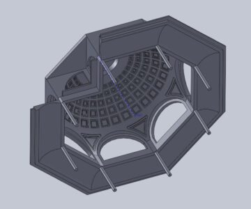 3D модель Кессонированный сводчатый купол