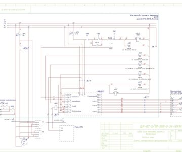 Чертеж Щит тепловой защиты трансформатора и ветиляции (ЩТЗВ) на контроллере Термодат 11М3Т1