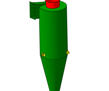 3D модель Циклон АВ-125 с плоской крышкой