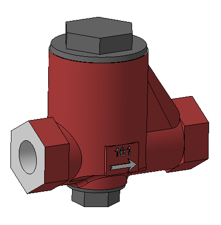 3D модель Клапан усл. №161