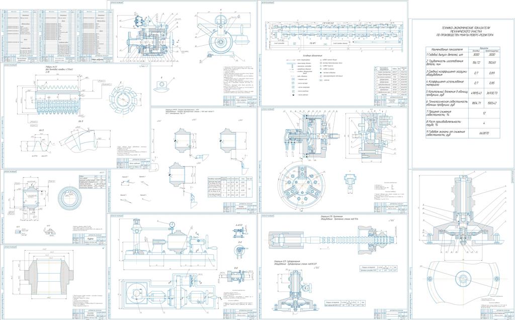 Чертеж Проектирование участка механической обработки