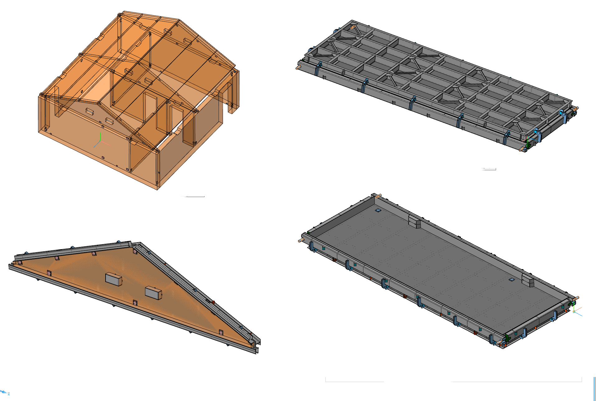 3D модель ЖБИ формы дом из плит