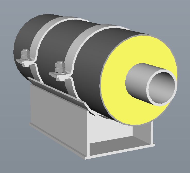 3D модель Скользящая опора Ду 40