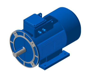 3D модель 3D Модель электродвигателей серии АИС типоразмеров 160 и 180, мощностью 15-22 кВт