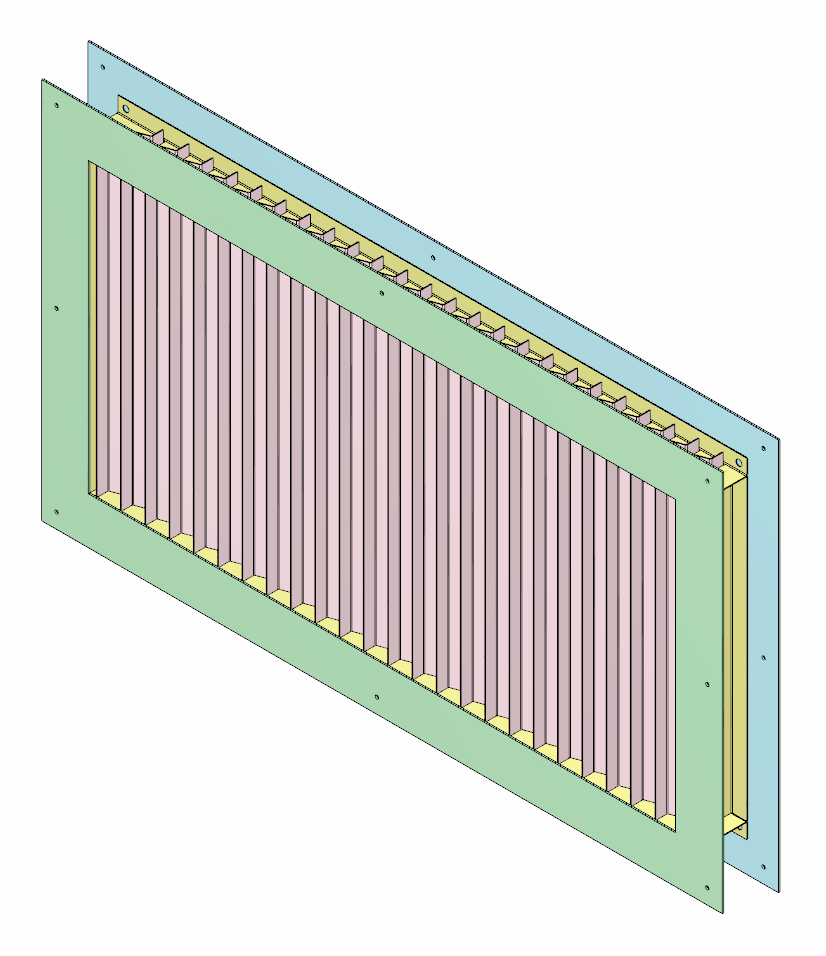 3D модель Жалюзийная вентиляционная решётка