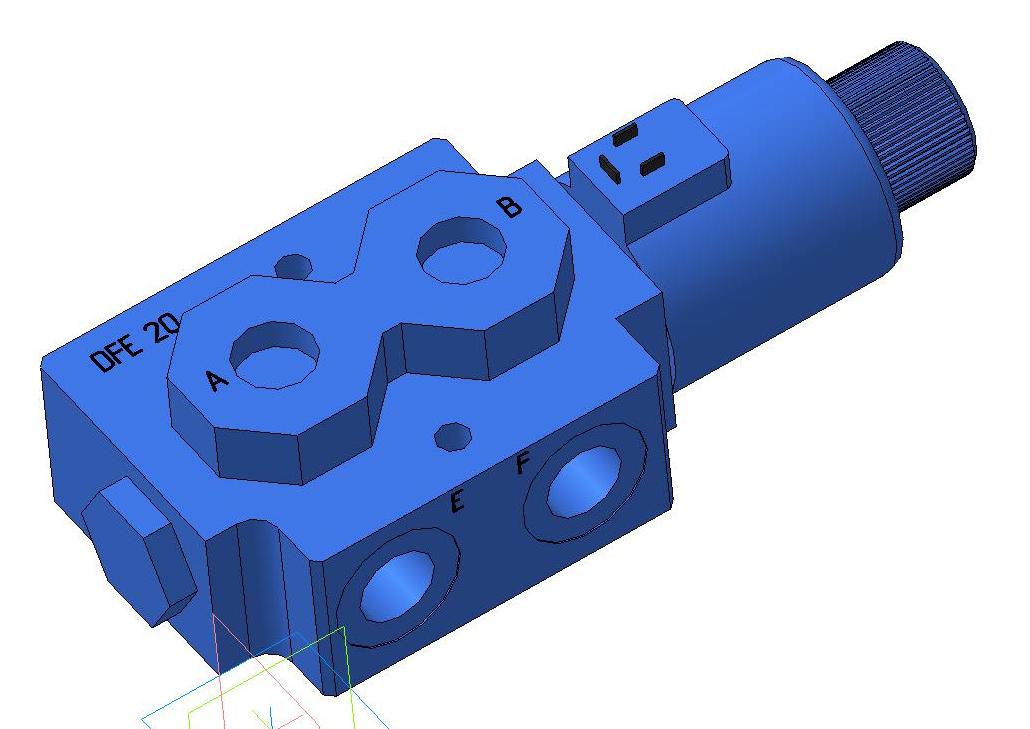 3D модель Клапан переключающий Walvoil DFE20