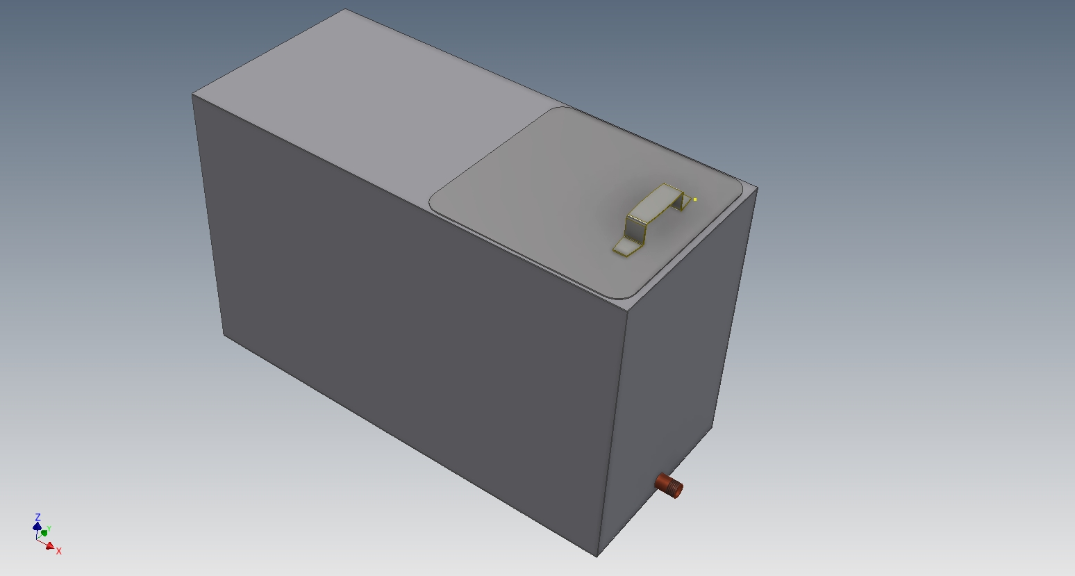 3D модель Бак для бани из нержавеющей стали 2мм (800х350х500)