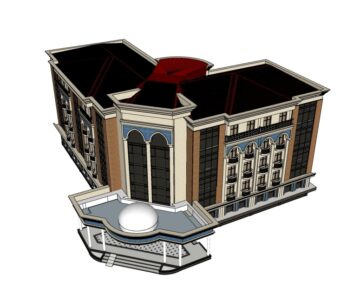 3D модель Красивое здание в Sketchup