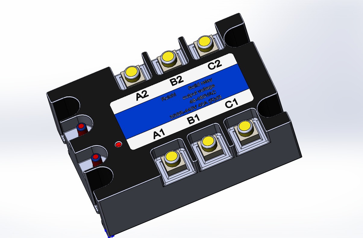 3D модель Блок реле 3SSR-440V 40A (R)d3