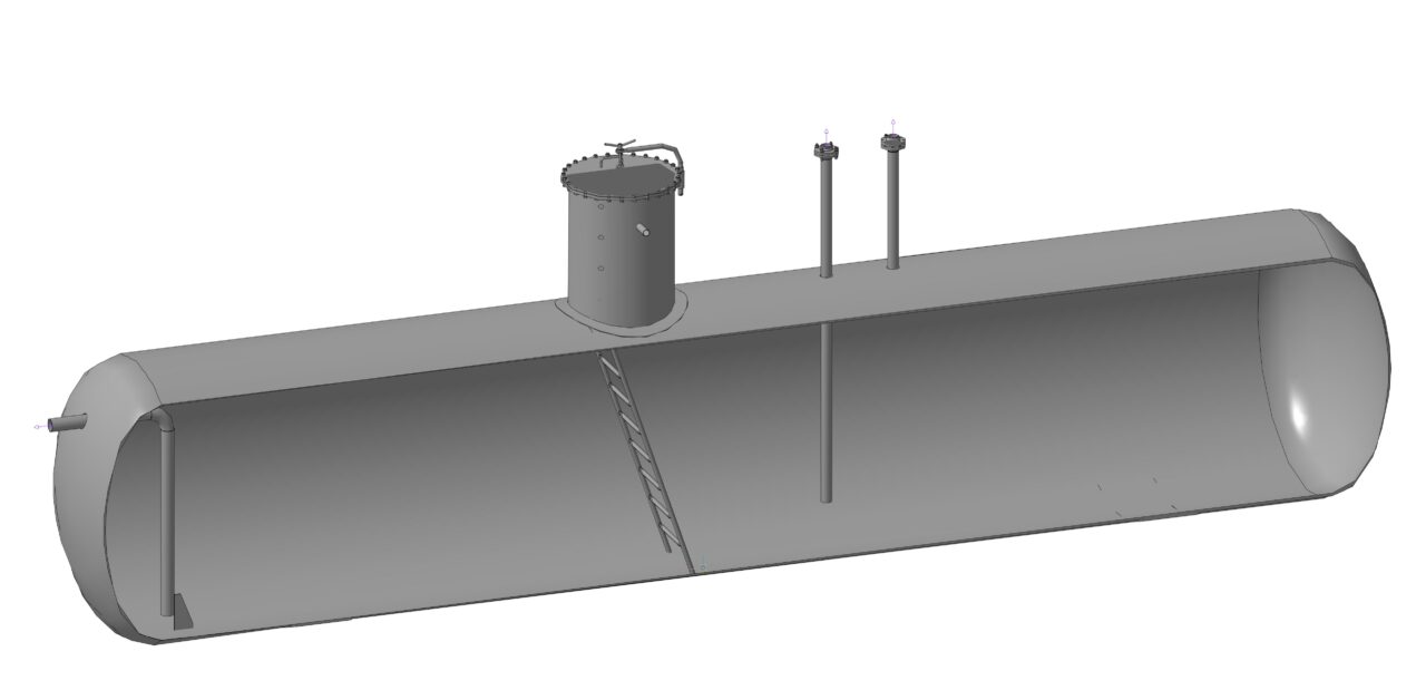 3D модель Подземная дренажная емкость V=38,7 м3