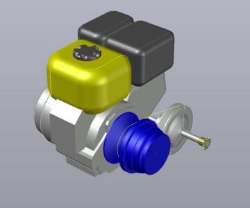 3D модель Мотор 9лс с вариатором буран