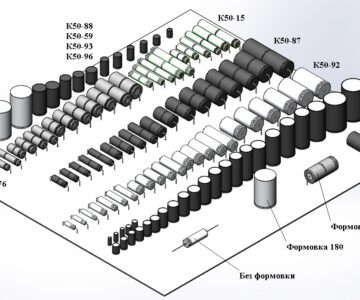 3D модель Алюминиевые оксидно-электролитические конденсаторы, выводные