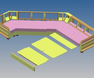 3D модель Диван угловой с выкатным механизмом