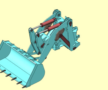3D модель Оборудование ковшового погрузчика ПК-6