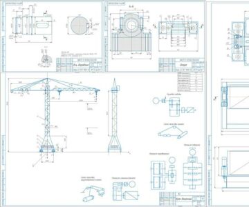 Чертеж Проектирование башенного крана грузоподъемностью 5 тонн