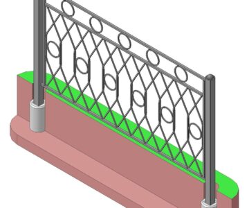 3D модель Секция газонного ограждения