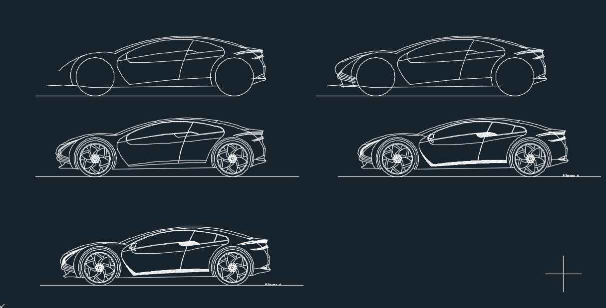Чертеж Дизайн автомобилей