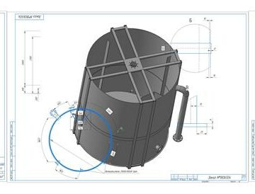 3D модель Емкость диаметром 2,3 м и высотой 2,6 м