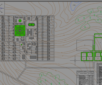 Чертеж Планировка сельских населенных мест