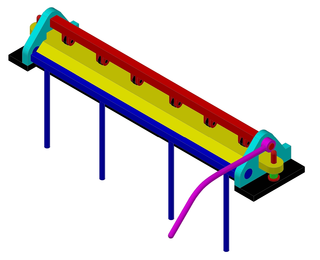 3D модель Гибочный станок (листогиб  до 1500мм)