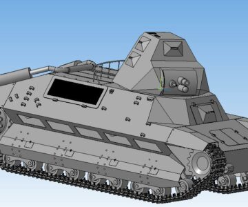 3D модель Лёгкий танк сопровождения FCM36