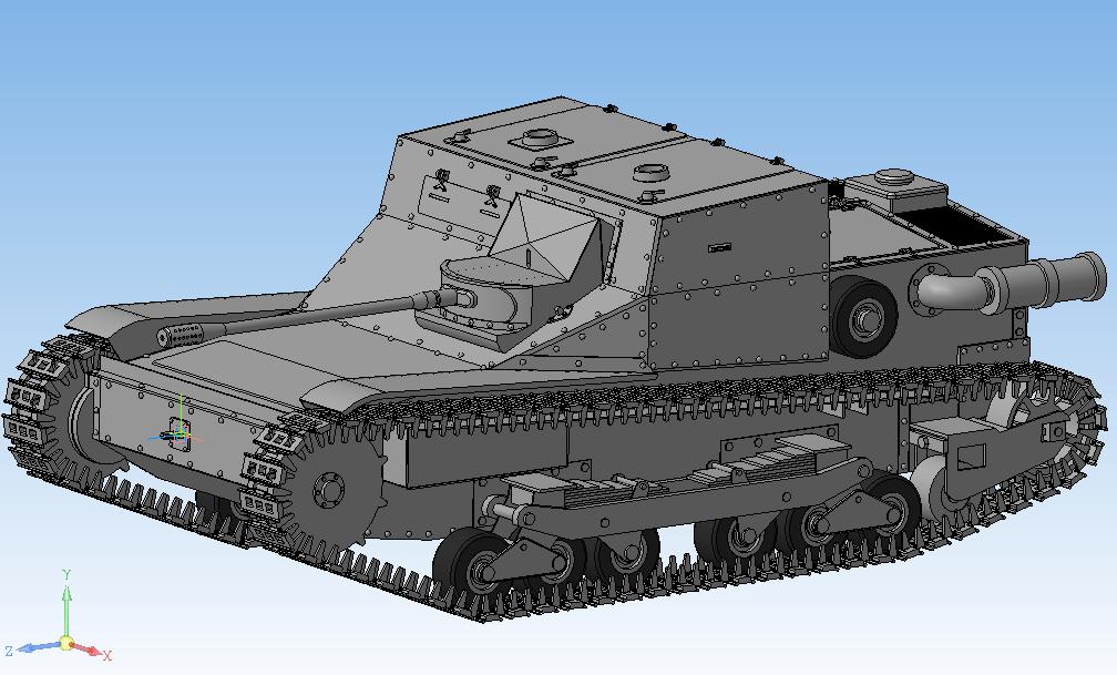 3D модель Итальянская танкетка  CV3-2