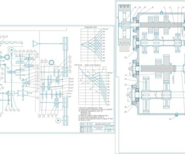 Чертеж Проектирование коробки скоростей станка фрезерной группы
