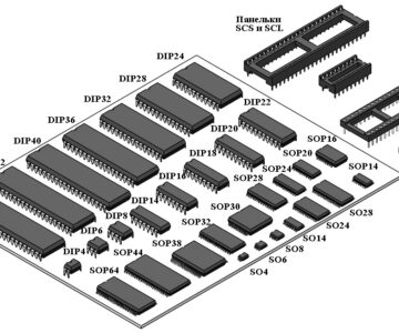 3D модель Корпуса микросхем типа DIP, SO и SOP