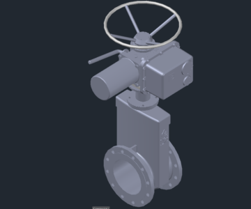 3D модель Задвижка с электроприводом Ду200