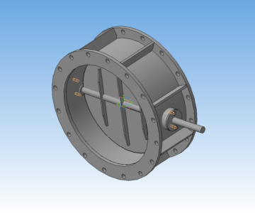 3D модель Клапан дроссельный ДХ-500
