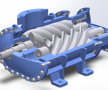 3D модель Винтовой газовый компрессор ВКМ-100