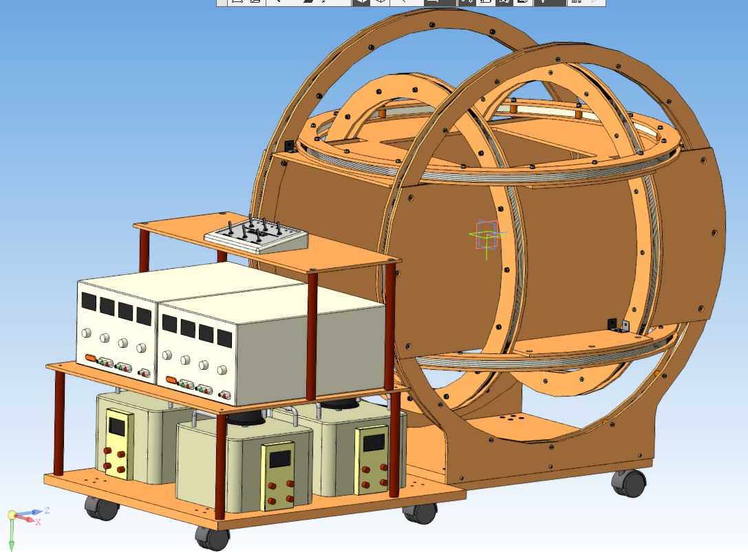 3D модель Лабораторная установка для создания магнитного поля