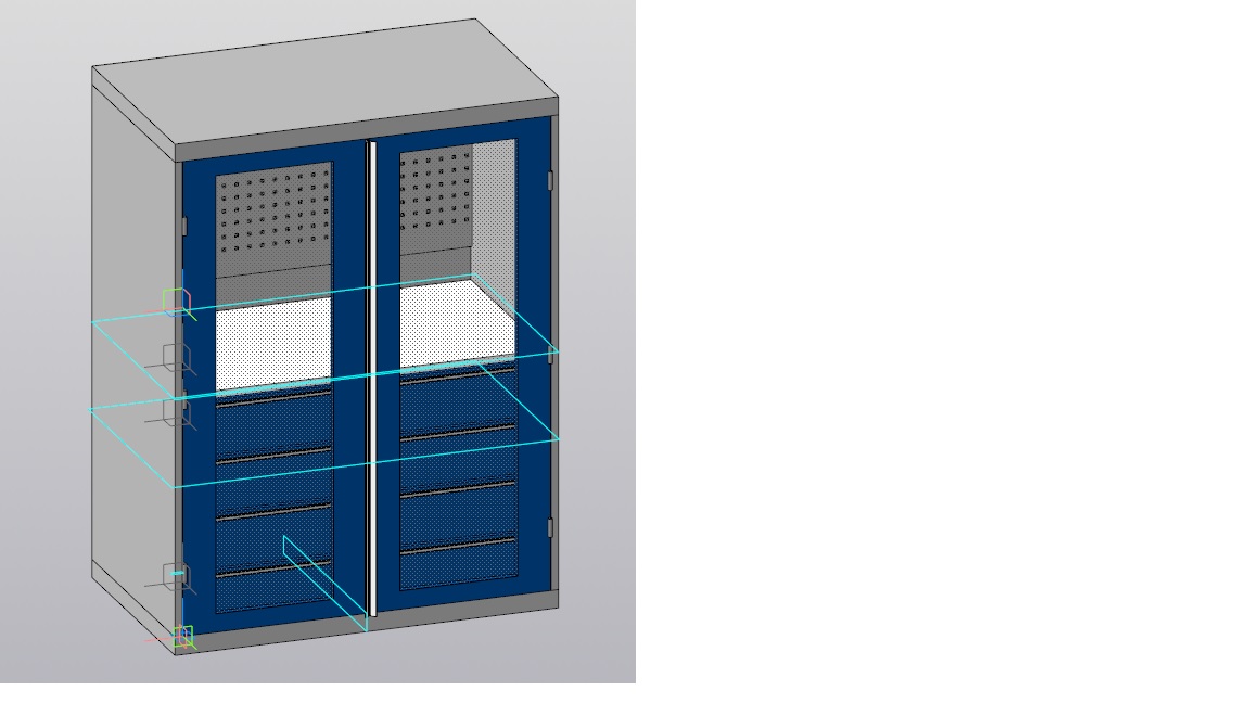 3D модель Шкаф инструментальный 1400 мм
