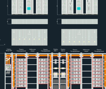 Чертеж Габаритные и компановочные чертежи ЩСН и ВРУ