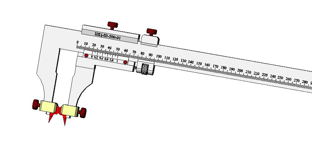 3D модель Штангенциркуль разметочный 20-500 мм МГО-2147СБ