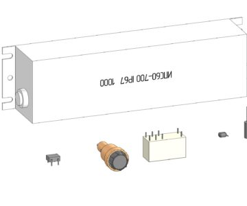 3D модель Набор электронных элементов