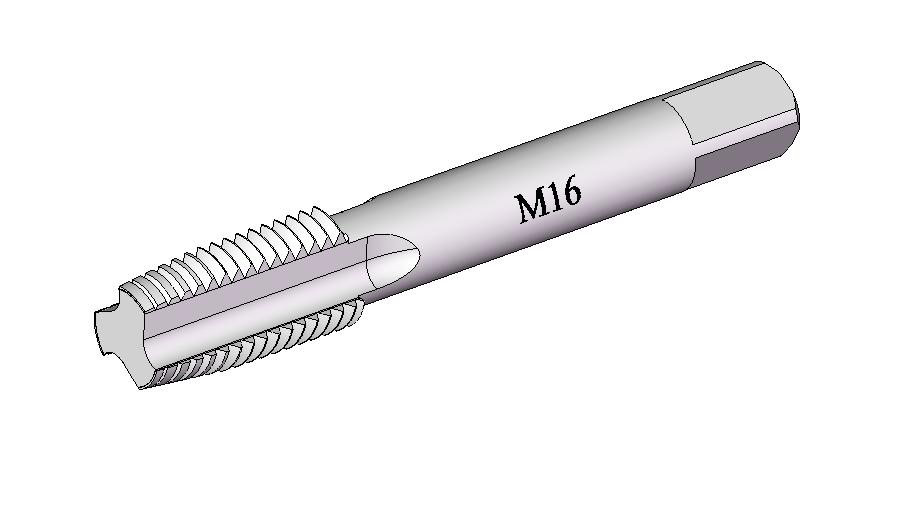 3D модель Метчик М16 2620-1617.2 ГОСТ 3266-71