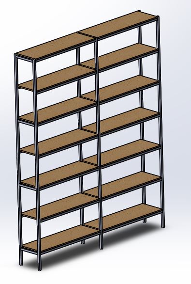 3D модель Стеллаж 1600х260мм