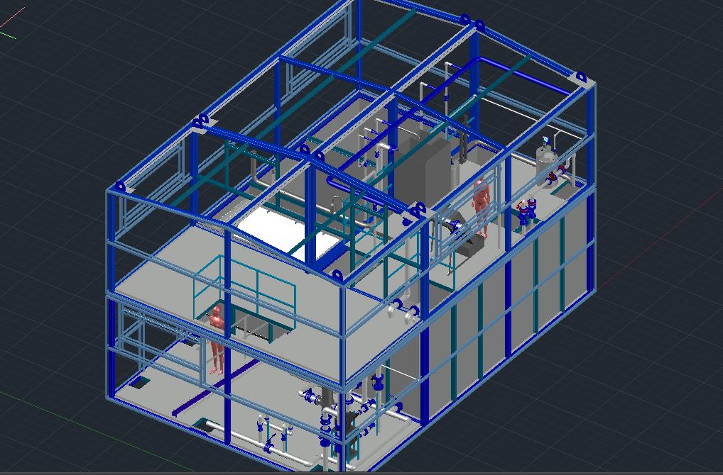 3D модель Блочно модульные очистные сооружения биологической очистки