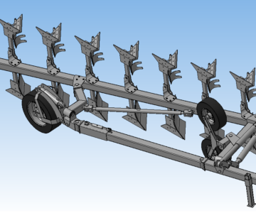 3D модель Плуг оборотный (на базе плуга Алмаз)