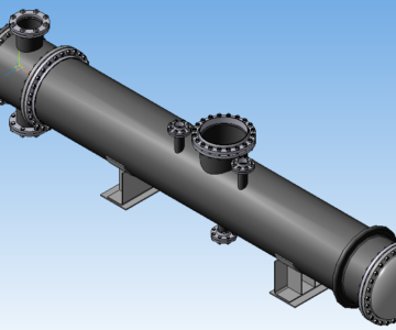 3D модель Теплообменник кожухотрубчатый по ТУ 3612-007-00220302-99