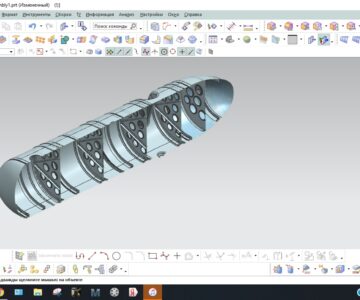 3D модель Проектирование топливного бака вертолета Ми-8