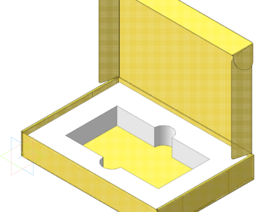 3D модель Упаковка из гофрокартона. Параметрическая модель КОМПАС-3D (методом листового тела)