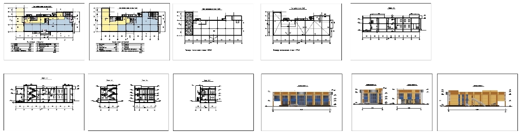 Чертеж Эскизный проект магазина 2 этажа