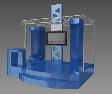 3D модель Выставочный стенд 3х4м